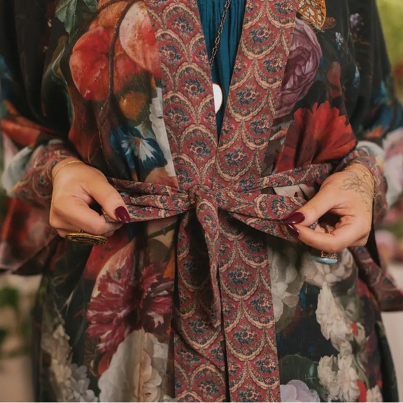 ⭐️Market of Stars⭐️ Flight of Fancy Vintage Art Boho Long Duster - Picture 7 of 17